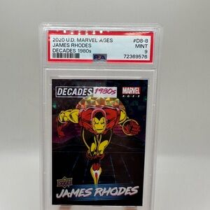 2020 Marvel Ages X-Men Iron Man James Rhodes Decades 1980s PSA 9 Slab